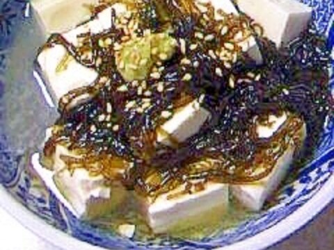 豆腐のトロトロモズク酢ぶっかけ